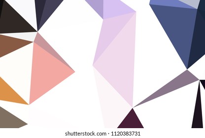 Dark Pink, Yellow vector abstract polygonal template. Creative geometric illustration in Origami style with gradient. Pattern for a brand book's backdrop.
