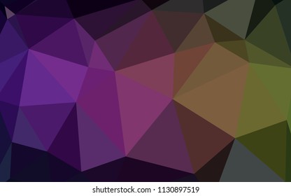 Dark Pink, Yellow vector abstract polygonal pattern. Modern abstract illustration with triangles. Textured pattern for your backgrounds.