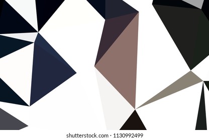 Dark Pink, Yellow vector abstract mosaic pattern. Creative illustration in halftone style with triangles. Best triangular design for your business.