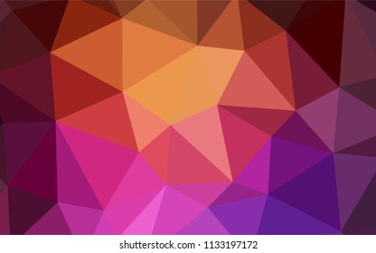 Dark Pink, Yellow vector abstract polygonal pattern. Creative geometric illustration in Origami style with gradient. Completely new template for your banner.