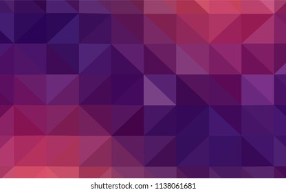 Dark Pink, Yellow vector abstract mosaic backdrop. Creative illustration in halftone style with triangles. Triangular pattern for your design.
