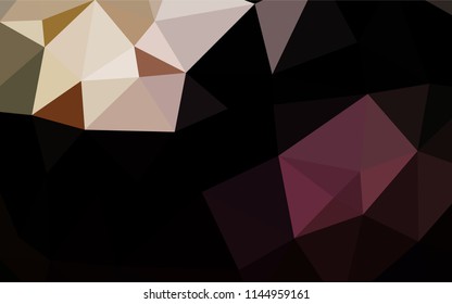 Dark Pink, Yellow vector abstract polygonal texture. Creative geometric illustration in Origami style with gradient. The textured pattern can be used for background.