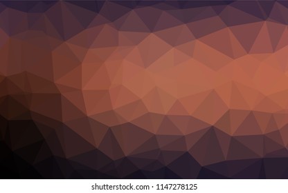 Dark Pink, Yellow vector abstract polygonal layout. An elegant bright illustration with gradient. The elegant pattern can be used as part of a brand book.