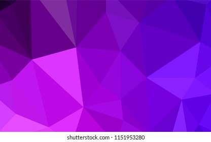 Dark Pink, Yellow vector abstract polygonal template. Colorful illustration in abstract style with triangles. Brand new style for your business design.