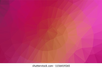 Dark Pink, Yellow vector abstract mosaic backdrop. A completely new color illustration in a vague style. The best triangular design for your business.