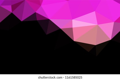 Dark Pink, Yellow vector abstract polygonal cover. Colorful abstract illustration with gradient. Brand new style for your business design.