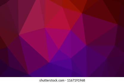 Dark Pink, Yellow vector abstract mosaic background. Glitter abstract illustration with an elegant triangles. Template for cell phone's backgrounds.