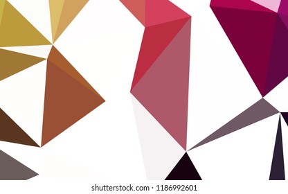 Dark Pink, Yellow vector abstract mosaic backdrop. Colorful illustration in polygonal style with gradient. Pattern for a brand book's backdrop.