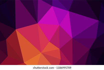 Dark Pink, Yellow vector abstract mosaic pattern. Colorful illustration in abstract style with triangles. A completely new design for your leaflet.