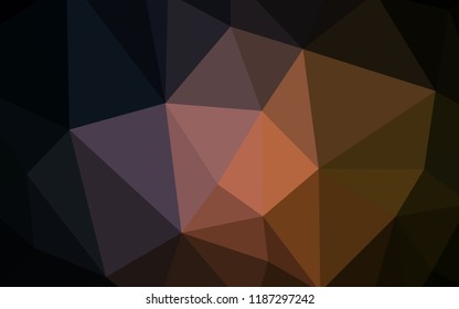 Dark Pink, Yellow vector abstract polygonal pattern. Shining colorful illustration with triangles. Pattern for a brand book's backdrop.