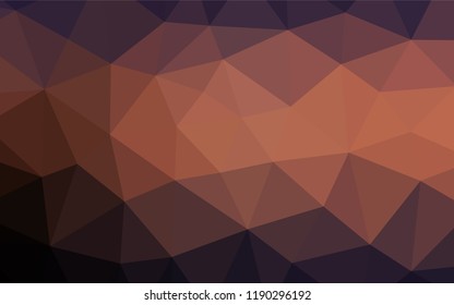 Dark Pink, Yellow vector abstract polygonal cover. Triangular geometric sample with gradient.  A completely new template for your business design.