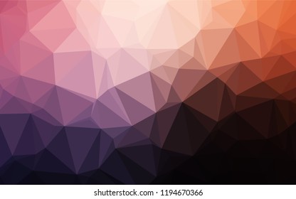 Dark Pink, Yellow vector abstract mosaic pattern. Colorful illustration in abstract style with gradient. Triangular pattern for your business design.