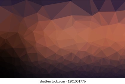 Dark Pink, Yellow vector abstract mosaic background. Geometric illustration in Origami style with gradient.  Brand new style for your business design.