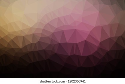 Dark Pink, Yellow vector abstract polygonal cover. An elegant bright illustration with gradient. A completely new template for your business design.