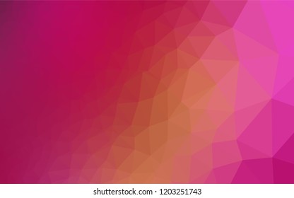 Dark Pink, Yellow vector abstract mosaic pattern. Creative illustration in halftone style with gradient. The completely new template can be used for your brand book.