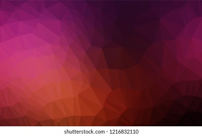 Dark Pink, Yellow vector abstract polygonal cover. A sample with polygonal shapes. The textured pattern can be used for background.