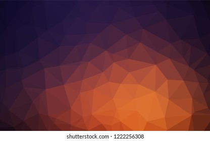 Dark Pink, Yellow vector abstract polygonal cover. Colorful abstract illustration with gradient. The completely new template can be used for your brand book.