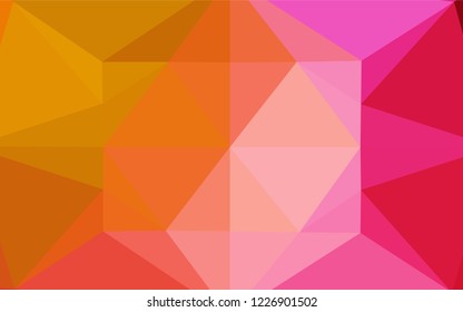 Dark Pink, Yellow vector abstract mosaic pattern. Creative geometric illustration in Origami style with gradient. Brand new style for your business design.