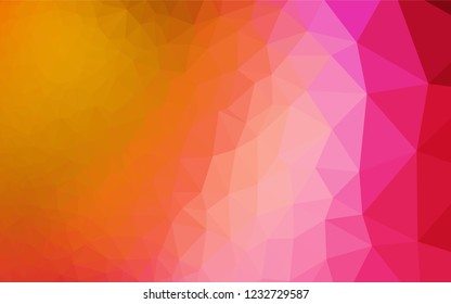 Dark Pink, Yellow vector abstract polygonal cover. Brand new colored illustration in blurry style with gradient. The elegant pattern can be used as part of a brand book.