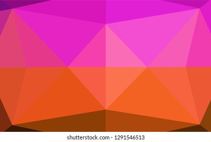 Dark Pink, Yellow vector abstract polygonal layout. A sample with polygonal shapes. A completely new template for your business design.