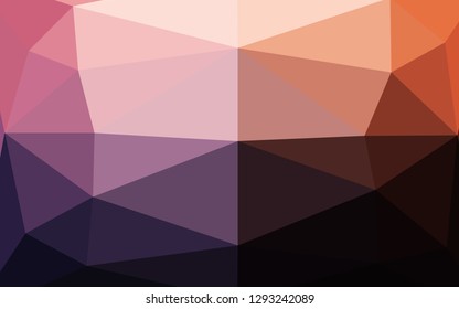 Dark Pink, Yellow vector abstract polygonal layout. Creative illustration in halftone style with gradient. Elegant pattern for a brand book.