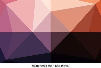 Dark Pink, Yellow vector abstract polygonal texture. Creative geometric illustration in Origami style with gradient. Triangular pattern for your business design.
