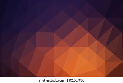 Dark Pink, Yellow vector abstract mosaic backdrop. Geometric illustration in Origami style with gradient. Template for your brand book.