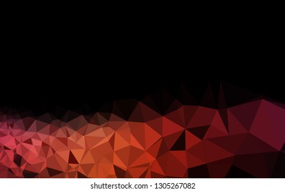 Dark Pink, Yellow vector abstract mosaic backdrop. Triangular geometric sample with gradient.  Triangular pattern for your business design.