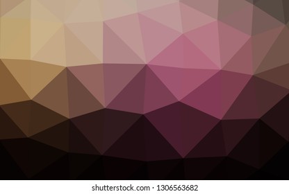 Dark Pink, Yellow vector abstract polygonal texture. Glitter abstract illustration with an elegant design. Template for your brand book.