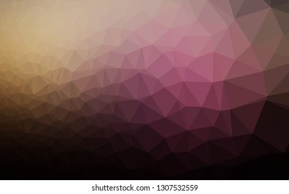 Dark Pink, Yellow vector abstract mosaic pattern. A completely new color illustration in a vague style. Template for a cell phone background.