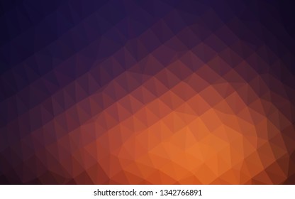 Dark Pink, Yellow vector abstract mosaic backdrop. Colorful illustration in Origami style with gradient.  Brand new style for your business design.