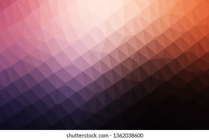 Dark Pink, Yellow vector abstract mosaic pattern. A completely new color illustration in a vague style. Completely new template for your business design.