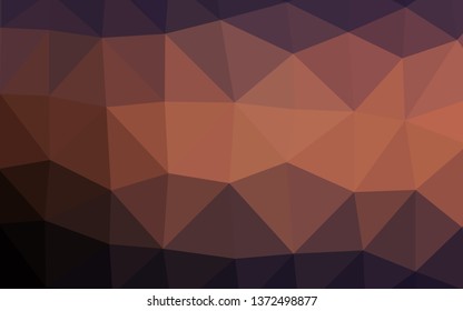 Dark Pink, Yellow vector abstract polygonal layout. Brand new colorful illustration in with gradient. Polygonal design for your web site.