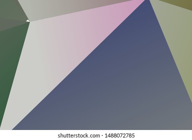 Dark Pink, Yellow vector abstract polygonal background. Triangular geometric sample with gradient.  A new texture for your web site.
