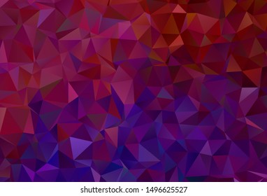 Dark Pink, Yellow vector abstract polygonal pattern. Geometric illustration in Origami style with gradient.  Pattern for a brand book's backdrop.