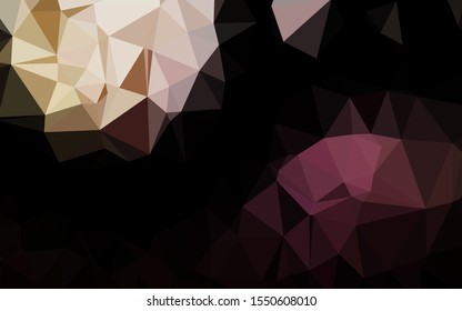 Dark Pink, Yellow vector abstract mosaic backdrop. A vague abstract illustration with gradient. Completely new design for your business.