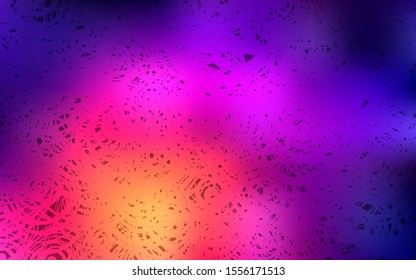Dark Pink, Yellow vector abstract doodle wallpaper. Glitter abstract illustration with doodles and roses. The template can be used as a background for cell phones.