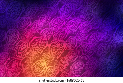Dark Pink, Yellow vector abstract doodle wallpaper. Glitter abstract illustration with doodles and roses. The template can be used as a background for cell phones.
