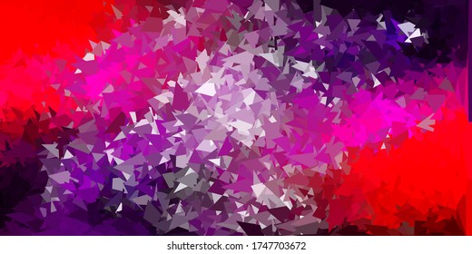 Fondo de triángulo abstracto del vector amarillo, rosa oscuro y amarillo. Ilustración en vidrio roto con triángulos. Diseño moderno para tus aplicaciones.