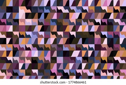 Patrón poligonal abstracto de vector amarillo oscuro rosa y amarillo. Una elegante ilustración brillante con gradiente. La plantilla se puede utilizar como fondo para teléfonos móviles.