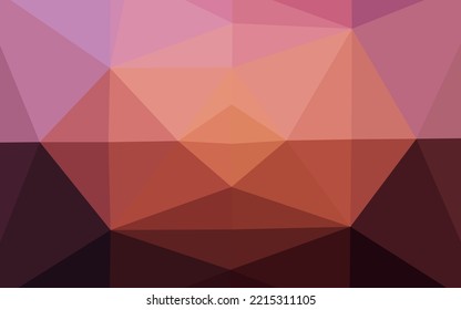 Pink oscuro, textura policonal abstracta de vector amarillo. Muestra geométrica triangular con gradiente.  El mejor diseño triangular para su negocio.