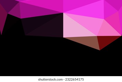 Dark Pink, Yellow vector abstract mosaic background. Modern geometrical abstract illustration with gradient. Polygonal design for your web site.
