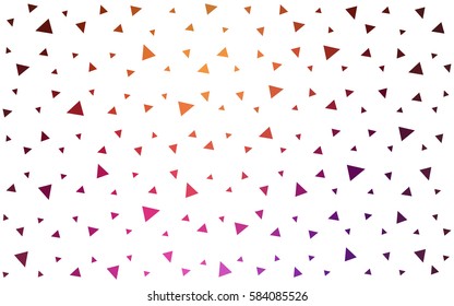 Dark Pink, Yellow vector abstract colorful background, which consist of triangles. Pattern with colored triangles on white background.