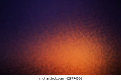 Dark Pink, Yellow vector abstract colorful background, which consist of triangles. Pattern with colored triangles on white background.
