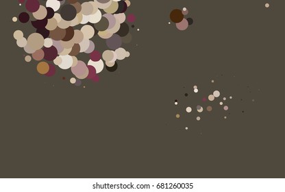 Dark Pink, Yellow vector abstract pattern with circles. Geometry template for your business design. Background with colored spheres.