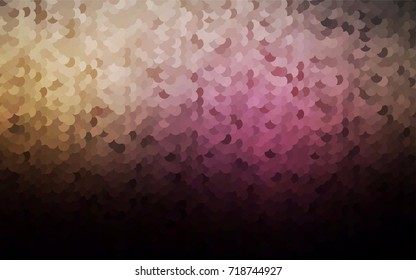 Dark Pink, Yellow vector abstract pattern with circles. Geometry template for your business design. Background with colored spheres.