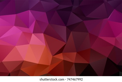 Dark Pink, Yellow vector abstract polygonal background. Shining colored illustration in a brand-new style. Triangular pattern for your business design.