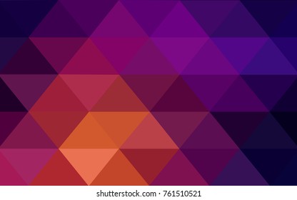 Dark Pink, Yellow vector abstract textured polygonal background. Blurry triangle design. Pattern can be used for background.