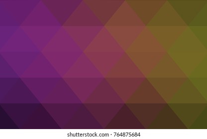 Dark Pink, Yellow vector abstract textured polygonal background. Blurry triangle design. Pattern can be used for background.