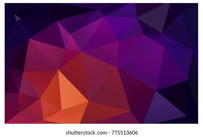 Dark Pink, Yellow vector abstract textured polygonal background. Blurry triangle design. Pattern can be used for background.